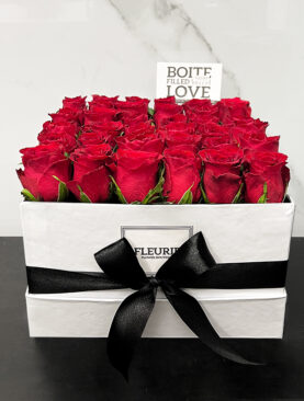 SQUARE WHITE BOX - 36 ROSES