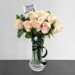 Light Pink roses in vase - m