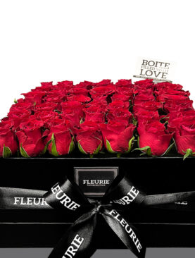 SQUARE BLACK BOX - 49 ROSES