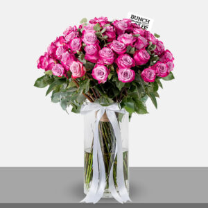 Purple ROSES IN VASE - m