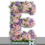 FLORAL LETTERS - purple pastel