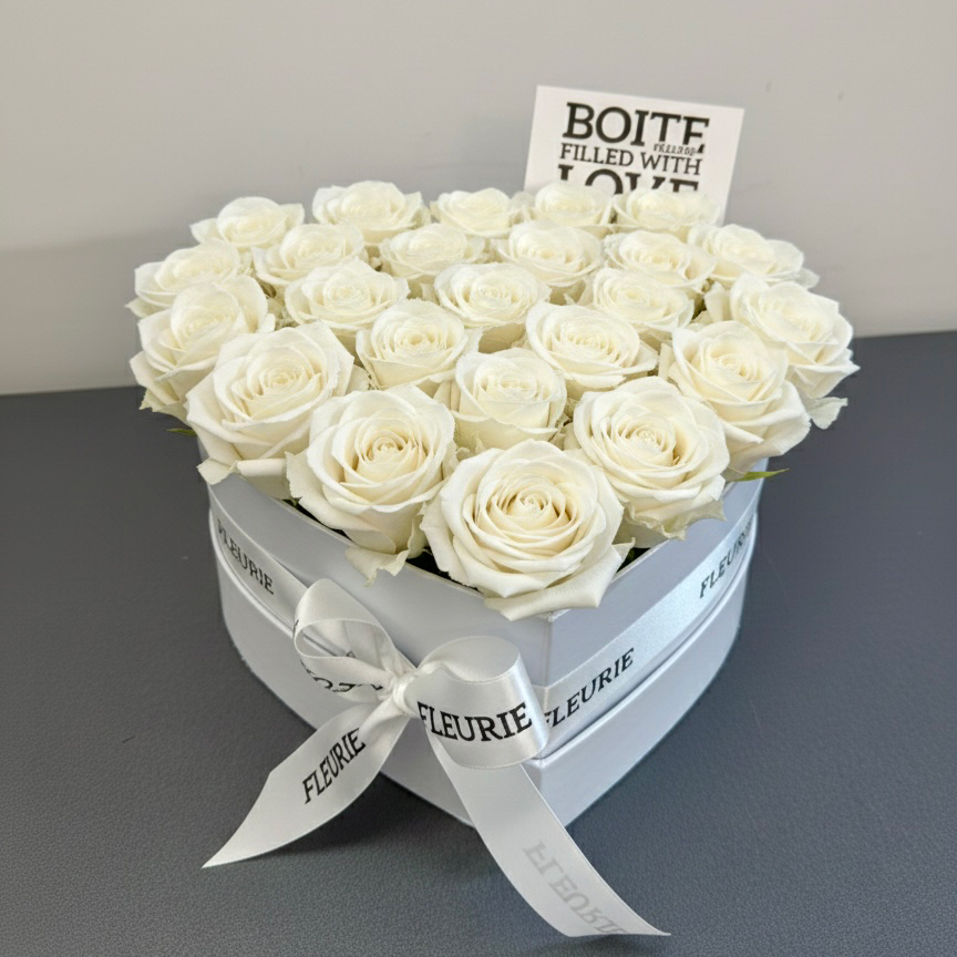HEART WHITE BOX - SMALL
