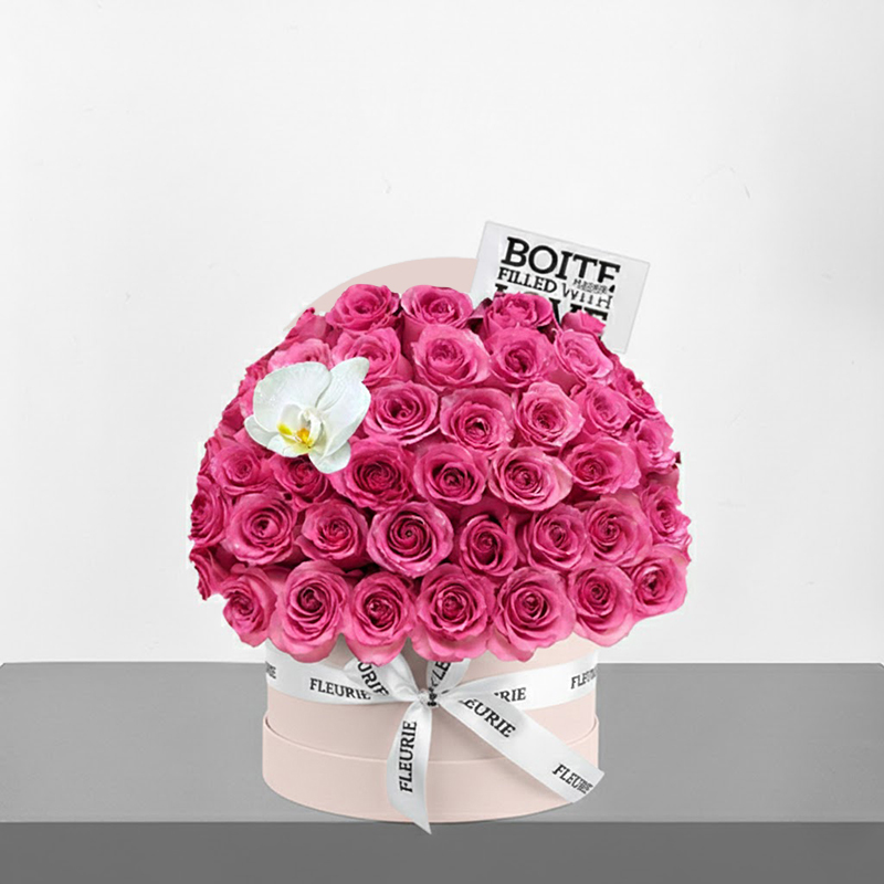 ROUND LIGHT PINK BOX – HALF DOME