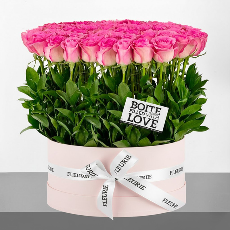 STANDING PINK ROUND BOX