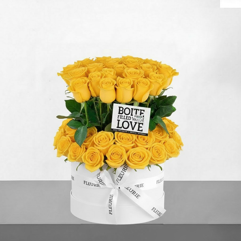 DELUXE STANDING WHITE ROUND BOX