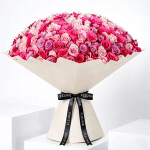 3 Pink roses XLarge bouquet