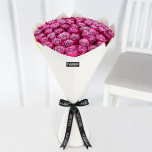 Purple roses Medium bouquet