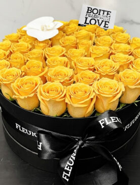CLASSIC ROUND BOX LARGE - yellow