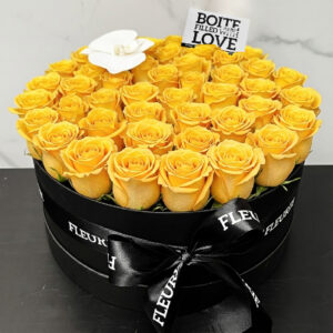 CLASSIC ROUND BOX LARGE - yellow