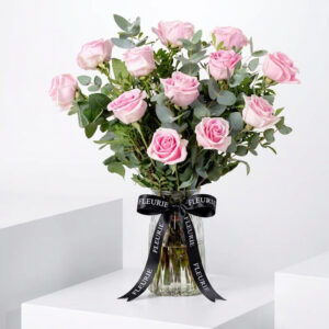 Pink roses in vase - s