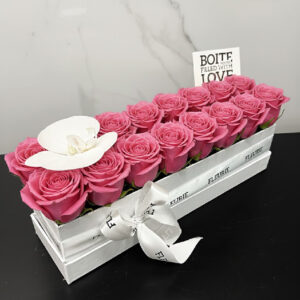 RECTANGULAR BOX - PINK ROSES