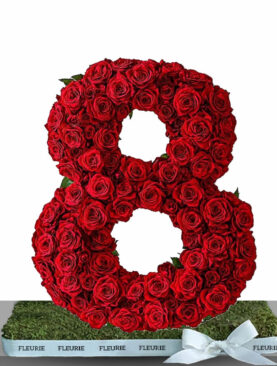 FLORAL NUMBERS - RED